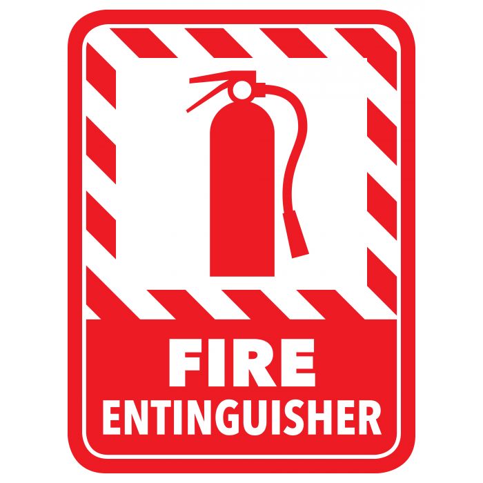 Fire Extinguisher Modern Floor Sign Floor Marking Sign, 36
