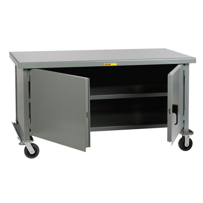 Little Giant Mobile Heavy Duty Cabinet Workbench with Center Shelf WWC236726PHFL