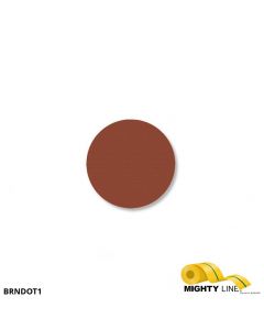 Mighty Line 1" BROWN Solid DOT - Pack of 200 BRWNDOT1