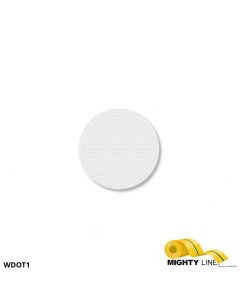 Mighty Line 1" WHITE Solid DOT - Pack of 200 WDOT1