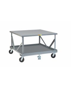 Little Giant Fixed Height Mobile Pallet Stand with Lower Deck 2PDFS48486PH2FL