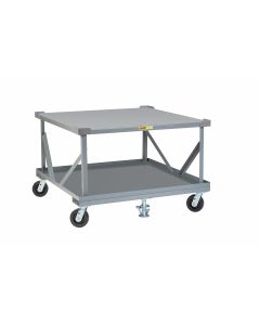 Little Giant Fixed Height Mobile Pallet Stand with Lower Deck 2PDFS486PH2FLLR