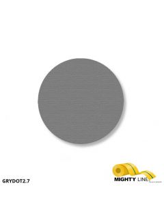 Mighty Line 2.7" GRAY Solid DOT - Pack of 100 GRYDOT2.7