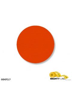 Mighty Line 2.7" ORANGE Solid DOT - Pack of 100 ODOT2.7