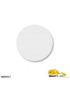 Mighty Line 2.7" WHITE Solid DOT - Pack of 100 WDOT2.7