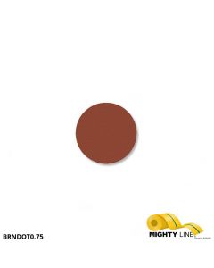 Mighty Line 3/4" BROWN Solid DOT - Pack of 200 BRWNDOT0.75