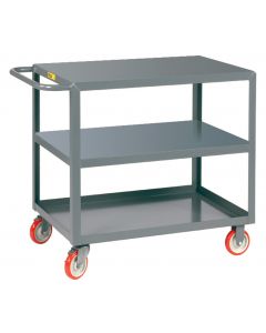 Little Giant Welded Service Carts with 3 Shelves 3LG2436BRK