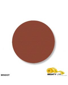 Mighty Line 3.5" BROWN Solid DOT- Stand. Size - Pack of 100 BRNDOT