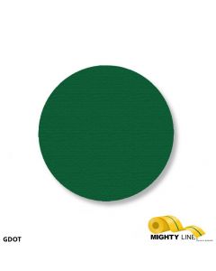 Mighty Line 3.5" GREEN Solid DOT - Stand. Size - Pack of 100 GDOT