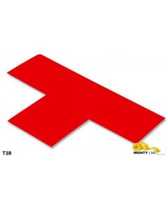 Mighty Line 3" Wide Solid RED T - Pack of 100 T3R