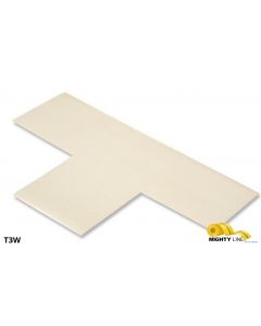 Mighty Line 3" Wide Solid WHITE T - Pack of 100 T3W