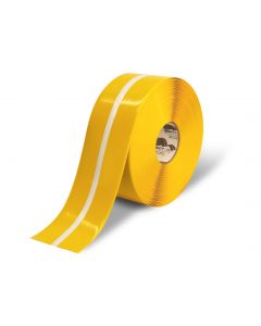 Mighty Line 4" Yellow MightyGlow with Luminescent Center Line - 100' Roll 4RYLUM