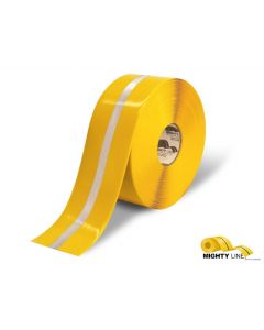 Mighty Line 4" Yellow with Reflective Center Line 4RYREF