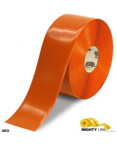 Mighty Line 4" ORANGE Solid Color Tape - 100' Roll 4RO