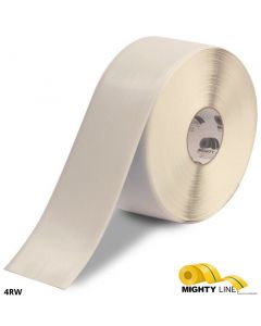 Mighty Line 4" WHITE Solid Color Tape - 100' Roll 4RW