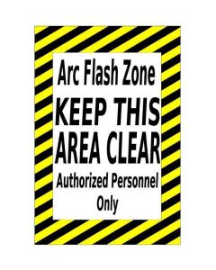 Electrical Hazard, Arc Flash Zone Keep Clear, 36"x42" Adhesive Floor Sign AFZ3642