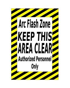 Electrical Hazard, Arc Flash Zone Keep Clear, 36"x42" Adhesive Floor Sign AFZ3642