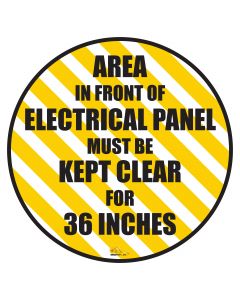 Keep Area infront of Electrical Panel Mighty Line Floor Sign, Industrial Strength, 36" Wide AreaInFrontEP36