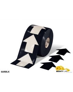 Mighty Line 4" Black Arrow Pop Out Tape, 100' Roll 4ARBLK