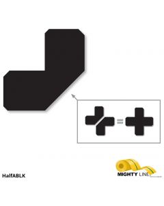 Mighty Line 2" Black Half Angle - Pack of 100 HalfABLK