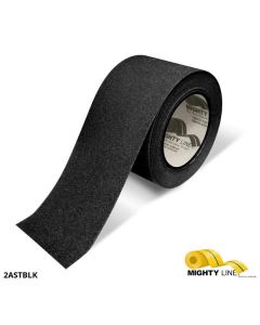 Mighty Line 2" Wide Black Antislip Tape, 60' Roll 2ASTBLK