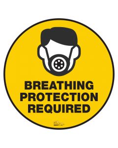 Breathing Protection Required Mighty Line Floor Sign, Industrial Strenth, 36" Wide BreathingProtectReq36