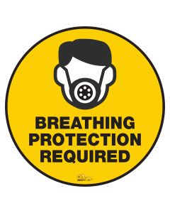Breathing Protection Required Mighty Line Floor Sign, Industrial Strenth, 24" Wide BreathingProtectReq24