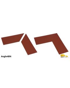 Mighty Line 4" Wide Solid BROWN 10" Long Angle - Pack of 25 Angle4BN