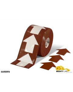 Mighty Line 4" Brown Arrow Pop Out Tape, 100' Roll 4ARBRN