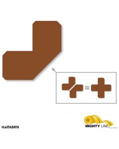 Mighty Line 2" Brown Half Angle - Pack of 100 HalfABRN