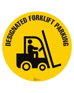Designated Fork Lift Parking, Mighty Line Floor Sign, Industrial Strength, 12" Wide DesignFLPark24