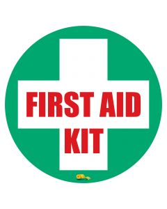 First Aid Kit, Mighty Line Floor Sign, Industrial Strength, 24" Wide FAKit24