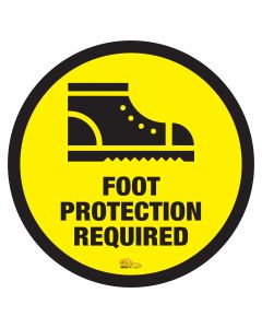 Foot Protection Required - Floor Marking Sign, 24" FootProtReq24