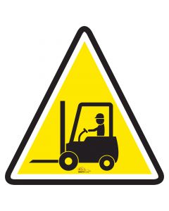 Forklift Crossing with Driver - Floor Marking Sign, 24" ForkliftCrossingDriver24