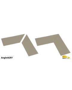 Mighty Line 4" Wide Solid GRAY 10" Long Angle - Pack of 25 Angle4GRY