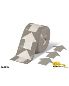 Mighty Line 4" Grey Arrow Pop Out Tape, 100' Roll 4ARGRY