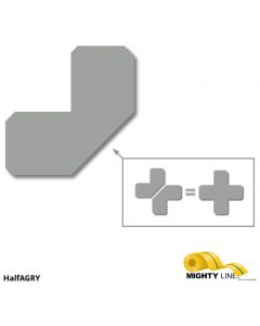 Mighty Line 2" Gray Half Angle - Pack of 100 HalfAGRY