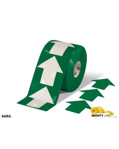 Mighty Line 4" Green Arrow Pop Out Tape, 100' Roll 4ARG