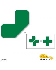 Mighty Line 2" Green Half Angle - Pack of 100 HalfAG