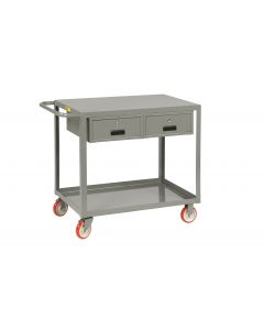 Little Giant Welded Service Carts
 With Storage Drawer LG2436BK2DR