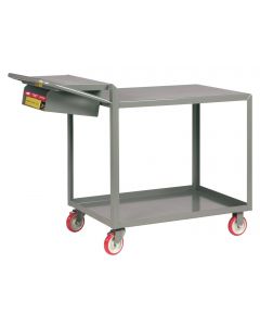 Little Giant Order Picking Truck with 2 Shelves and Flush edges on top shelf LG2436WSPBK