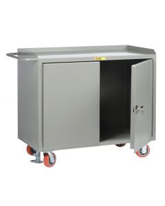 Little Giant Mobile Bench Cabinets With Locking Doors without Center Shelf and vailable in Powder Coated Steel MB2D2448FL