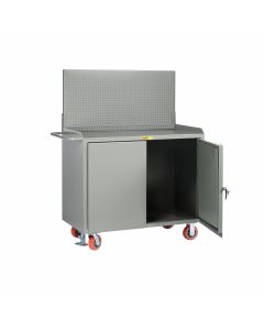 Little Giant Mobile Bench Cabinets with Pegboard or Louvered Panel Doors With Pegboard or Louvered Top Panel MBPBDFLPB