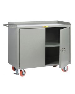 Little Giant Mobile Bench Cabinets With Locking Doors and Available in Powder Coated Steel MB32D2448FL