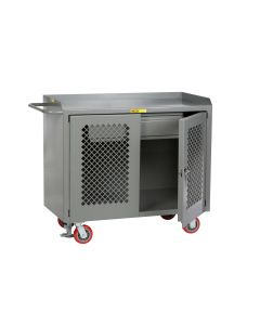 Little Giant Mobile Bench Cabinets With Heavy-Duty Drawer and Powder Coated Steel MBP2D2448HDFL
