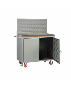 Little Giant Mobile Bench Cabinets with Pegboard or Louvered Panel Doors With Pegboard or Louvered Top Panel MHLPDFLLP