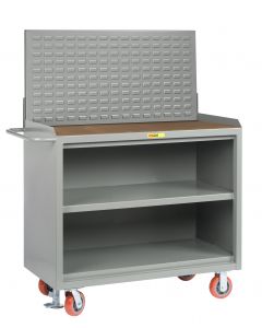 Little Giant Heavy-Duty Mobile Bench Cabinets With Center Shelf and Available in 1/4" Hardboard MH32448FL