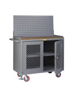Little Giant Mobile Bench Cabinets With Full Center Shelf and 1/4" Harboard MHP32DFLLP