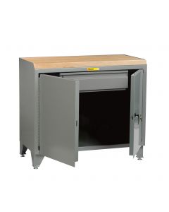 Little Giant Bench Cabinet with Heavy-Duty Storage Drawer and Solid Doors MJLL2D2448HD