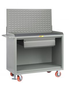 Little Giant Mobile Bench Cabinets With Heavy-Duty Drawer and Available in Non-Slip Vinyl and No Doors MM2448HDFL